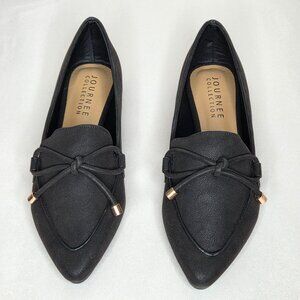 NWT Journee Collection Women's Muriel Black Flats Loafers